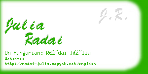 julia radai business card